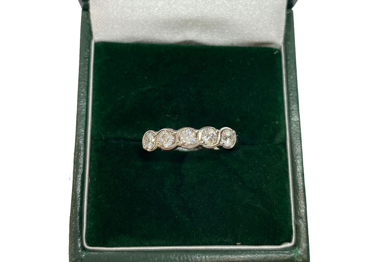 9ct White Gold Cubic Zirconia Eternity Ring